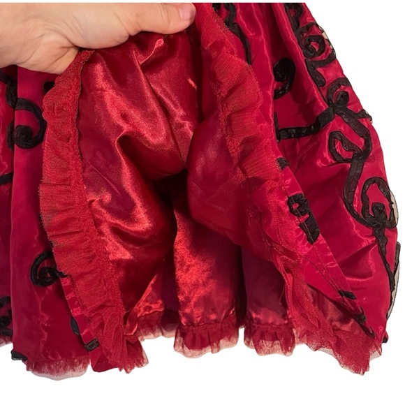 EUC Children’s Place Holiday Skirt Lined Satin Size 6x / 7 Adjustable to a sz 6 - Picture 4 of 7